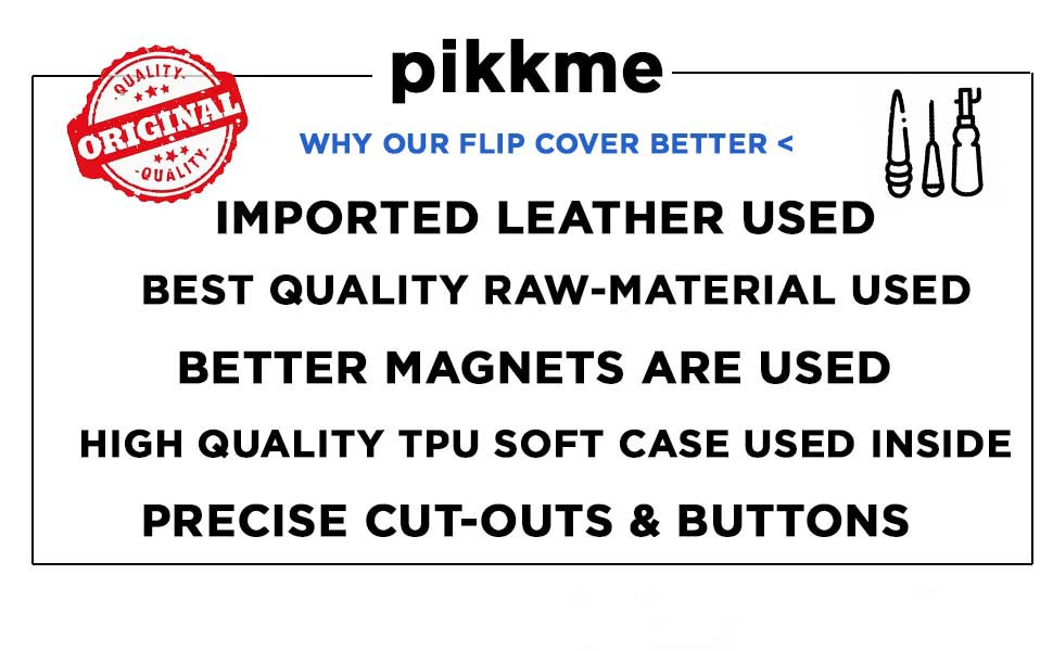 Pikkme Leather Flip Cover Features