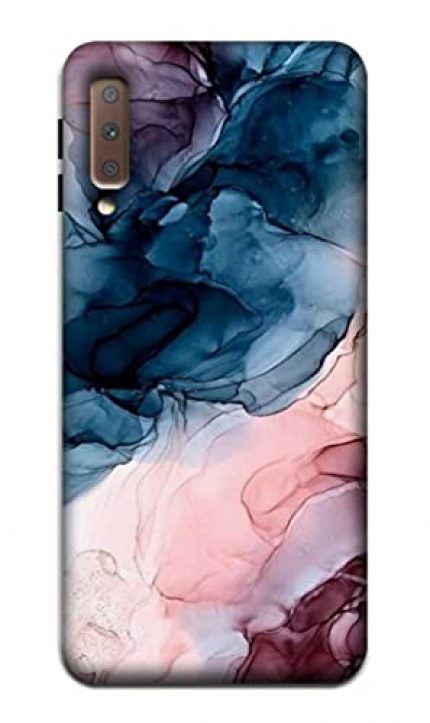 NDCOM Marble Color Printed Hard Mobile Back Cover Case for Samsung Galaxy A7 2018