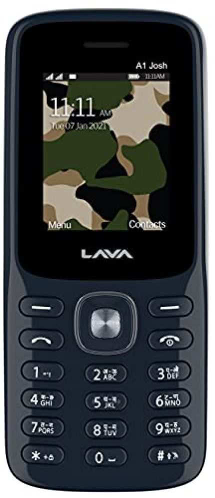 Lava A1 Josh 21(Blue Silver) -Dual Sim,Call Blink Notification,Military Grade Certified with 4 Day Battery Backup, Keypad Mobile