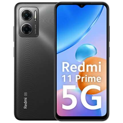 Redmi 11 Prime 5G (Thunder Black, 6GB RAM, 128GB Storage) | Prime Design | MTK Dimensity 700 | 50 MP Dual Cam | 5000mAh | 7 Band 5G