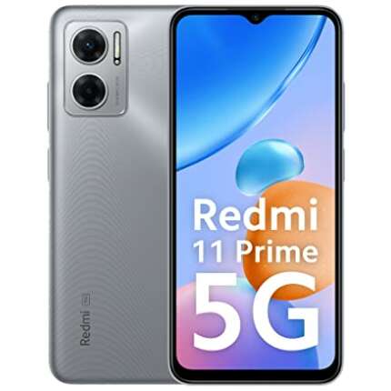 Redmi 11 Prime 5G (Chrome Silver, 4GB RAM 64GB ROM) | Prime Design | MTK Dimensity 700 | 50 MP Dual Cam | 5000mAh | 7 Band 5G