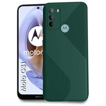 OxMore Back Cover for Motorola Moto G 31 (TPU | Flexible | Shockproof | Silicon) (Green)