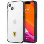 Ferrari iPhone 13 Case [Official Licensed] by CG Mobile | (TPU + PC) Transparent CASE | Hard & Shock Absorption Protective Case/Cover Designed for iPhone 13 (6.1-Inch, 2021) - Black
