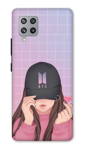NDCOM Heart BTS Cute Printed Hard Mobile Back Cover Case for Samsung Galaxy M32
