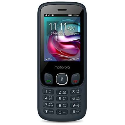 Motorola a70 keypad Mobile Dual Sim with Expandable Memory Upto 32GB,Camera, 2.4 inch Screen with 1750 mAh Battery, Dark Blue