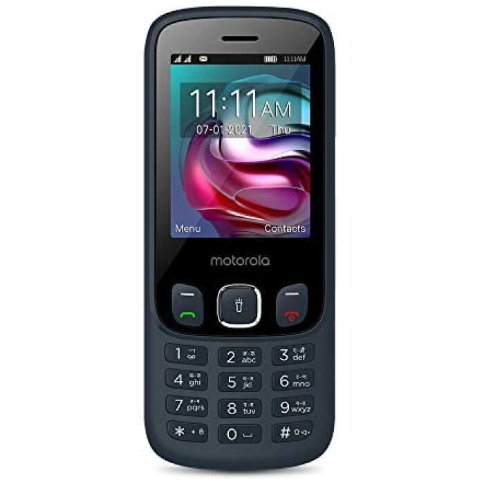 Motorola a70 keypad Mobile Dual Sim with Expandable Memory Upto 32GB,Camera, 2.4 inch Screen with 1750 mAh Battery, Dark Blue