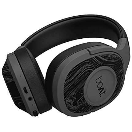 boAt Rockerz 550 Over Ear Bluetooth Headphones with Upto 20 Hours Playback, 50MM Drivers, Soft Padded Ear Cushions and Physical Noise Isolation(Black)