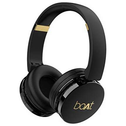 boAt Rockerz 370 On Ear Bluetooth Headphones with Upto 12 Hours Playtime, Cozy Padded Earcups and Bluetooth v5.0(Buoyant Black)