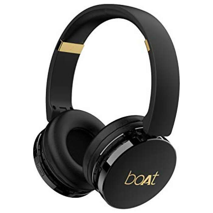 boAt Rockerz 370 On Ear Bluetooth Headphones with Upto 12 Hours Playtime, Cozy Padded Earcups and Bluetooth v5.0(Buoyant Black)