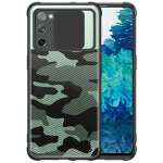 Zivite Camouflage Lens Back Cover [Military Grade Protection] Shock Proof Slim Slide Camera Lens Cover Mobile Phone Case for Samsung Galaxy S20 FE - Black