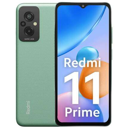 Redmi 11 Prime (Playful Green, 4GB RAM, 64GB Storage) | Prime Design | High Performance Helio G99 | 50 MP AI Triple Cam | 5000 mAh | 22.5W