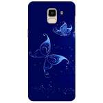 Arvi Enterprise Blue Butterfly Slim Light Weight Back Cover for Samsung Galaxy J6/On6 Infinity (2018)