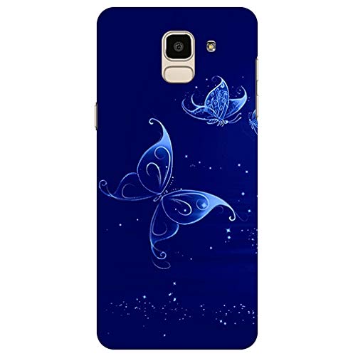 Arvi Enterprise Blue Butterfly Slim Light Weight Back Cover for Samsung Galaxy J6/On6 Infinity (2018)