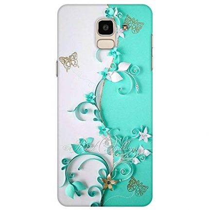 Arvi Enterprise Flower & Butterfly Slim Light Weight Back Cover for Samsung Galaxy J6/On6 Infinity (2018)