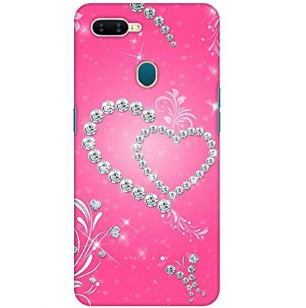 Arvi Enterprise Pink Dimond Color Slim Light Weight Back Cover for Oppo A7