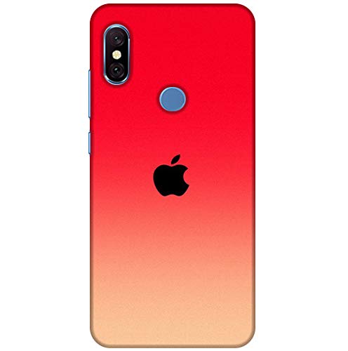 Arvi Enterprise Red & Apple Slim Light Weight Back Cover for Xiaomi Redmi Note 6 Pro