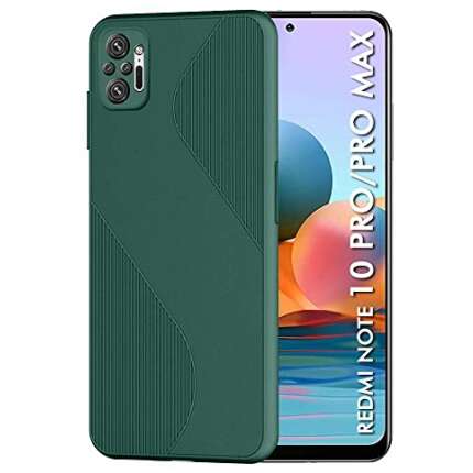 CellKraft Back Cover for Redme Note 10 T (5G) (TPU | Flexible | Shockproof | Silicon) (Green)