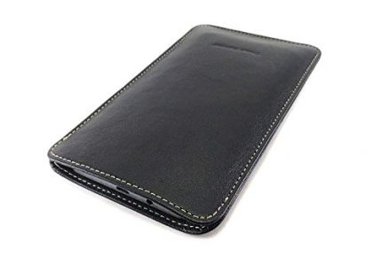 Chalk Factory Genuine Leather Mobile Case, Pouch for Apple I Phone Mobile Phone (Apple iPhone 6, Black)