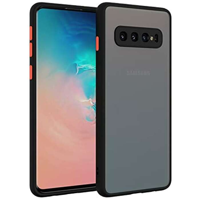 Glaslux (Camera Protection) Matte Case Cover for Samsung Galaxy S10 - Black