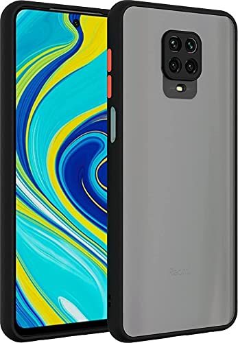 Glaslux Matte Translucent Camera Protection Case Cover for Mi Redmi Note 9 Pro Max - Black