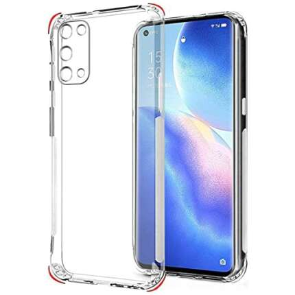LazyLion Back Case Cover for Oppo A74 5G Shockproof Bumper Corner|Soft Feel |Lens Protection Cover (Pack of 1)