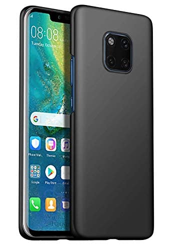 LazyLion Back Cover Case for Huawei Mate 20 Pro, Silicone Shockproof Phone Case with [Soft Anti-Scratch Microfiber Lining] Black (Pack of 1)