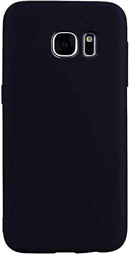 LazyLion Back Cover Case for Samsung Galaxy S6, Silicone Shockproof Phone Case with [Soft Anti-Scratch Microfiber Lining] Black (Pack of 1)