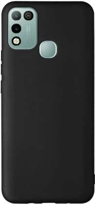 LazyLion Back Cover Case for infinix Hot 10 Play, Silicone Shockproof Phone Case with [Soft Anti-Scratch Microfiber Lining] Black (Pack of 1)