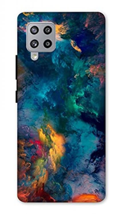 NDCOM Abstract Color Printed Hard Mobile Back Cover Case for Samsung Galaxy F22