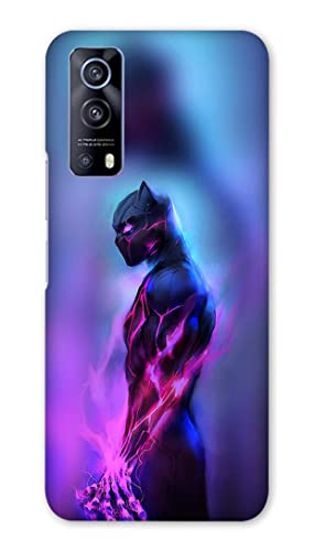 NDCOM Black Panther Printed Hard Mobile Back Cover Case for iQOO Z3 5G