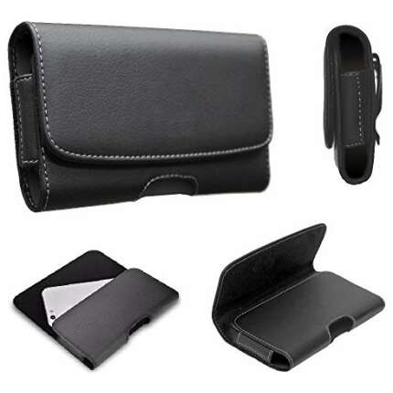 Realtech Universal Smart Mobile Phone Case Holster Pouch Belt Clip Cases Waist Bag Pack for Mobile 6.7 inch Phone Holder - Black