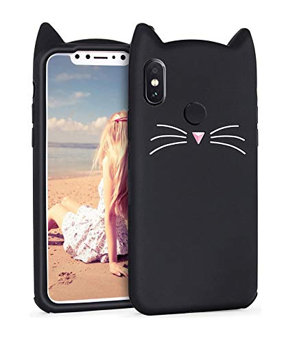 WOOZY� Cartoon Series Cat Beard Silicone Case Cover Mobile Shell for Realme 3 Pro