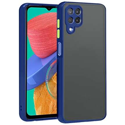 OxMore Back Cover for Samsung M-33 (5G) (TPU | Flexible | Shockproof | Hard) Smoke Matte Back Cover (Blue)