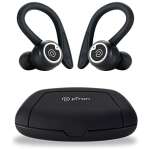 Newly Launched pTron Bassbuds Sports V2 Bluetooth 5.3 Wireless Headphone with Earhooks, 48Hrs Playtime, Snug-fit Design, ENC TWS Earbuds, Immersive Sound, Movie/Music Mode & Type-C Charging (Black)