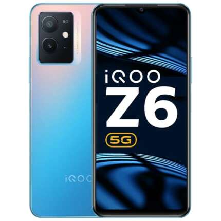 iQOO Z6 5G (Chromatic Blue, 4GB RAM, 128GB Storage) | Snapdragon 695-6nm Processor | 120Hz FHD+ Display | 5000mAh Battery | Travel Adapter to be Purchased Separately
