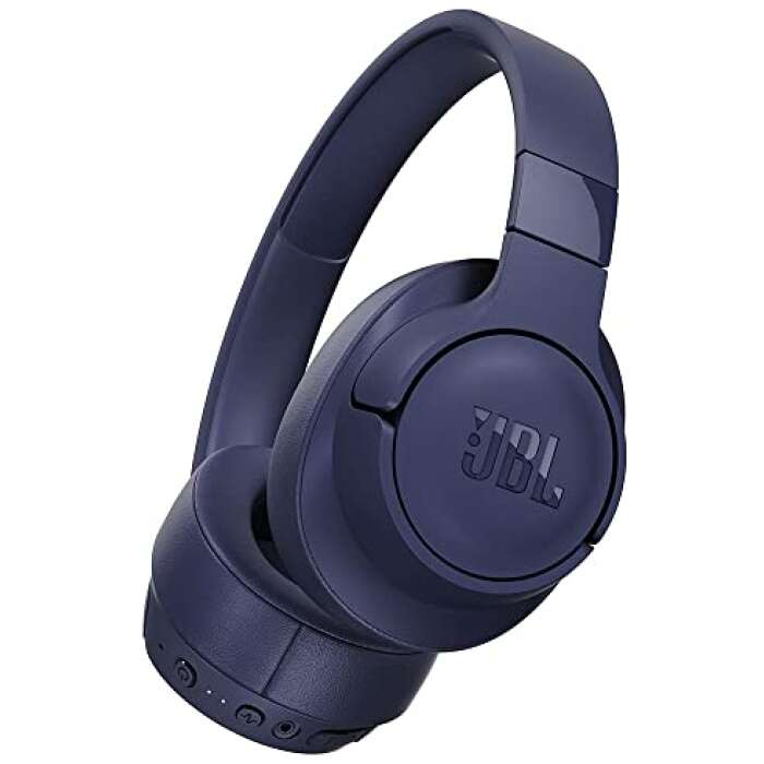 JBL Tune 760NC, Over Ear Active Noise Cancellation Headphones with Mic, up to 50 Hours Playtime, JBL Pure Bass, Google Fast Pair, Dual Pairing, AUX & Voice Assistant Support for Mobile Phones (Blue)