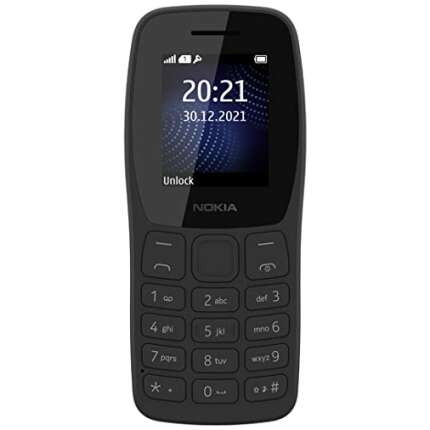 (Renewed) Nokia 105 Single SIM, Keypad Mobile Phone with Wireless FM Radio | Charcoal
