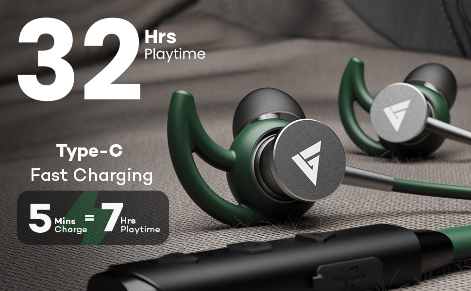 Lightning Boult Type C Fast Charging with 32Hrs Playtime