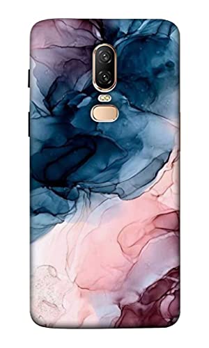 NDCOM Marble Color Printed Hard Mobile Back Cover Case for OnePlus 6