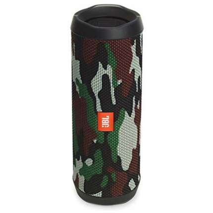 JBL Flip 4, Wireless Portable Bluetooth Speaker with Mic, JBL Signature Sound with Bass Radiator, Vibrant Colors with Rugged Fabric Design, JBL Connect+, IPX7 Waterproof & AUX (Squad)