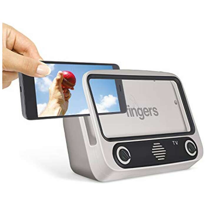 Fingers My-Own-TV (MOT) Portable Speaker - High Utility Phone Holder/Mobile Stand | Bluetooth Portable Speaker | Retro Radio