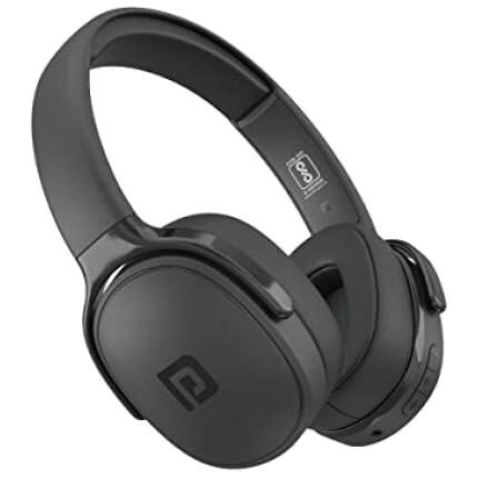 Portronics Muffs A Bluetooth 5.0 Wireless Headphone Over The Ear Headset with Handsfree Calling, Comfortable Design, 3.5mm Aux-in, Long Playtime, Powerful Bass(Black)