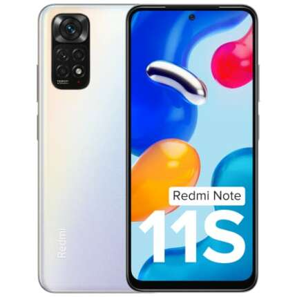 Redmi Note 11S (Polar White, 6GB RAM, 64GB Storage)|108MP AI Quad Camera | 90 Hz FHD+ AMOLED Display | 33W Charger Included | Additional Exchange Offers|Get 2 Months of YouTube Premium Free!