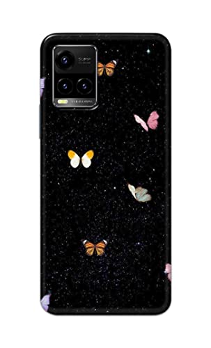 NDCOM for Butterflys in The Sky Printed Hard Mobile Back Cover Case for Vivo Y33T