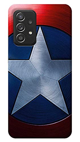 NDCOM Captain America Shield Printed Hard Mobile Back Cover Case for Samsung Galaxy M32 5G