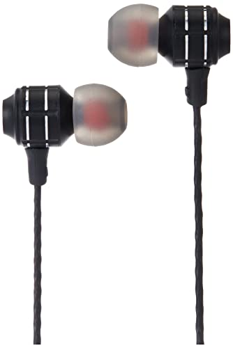 Amazon Brand - Solimo in Ear Wired Earphones with Mic, 10mm Driver, Nickel Plated Jack (Black)