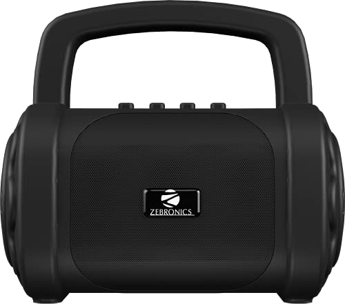 Zebronics Zeb-County 3 Portable Wireless Speaker Supporting Bluetooth v5.0, FM Radio, Call Function, Built-in Rechargeable Battery, USB/Micro SD Card Slot, 3.5mm AUX Input, TWS (Black)