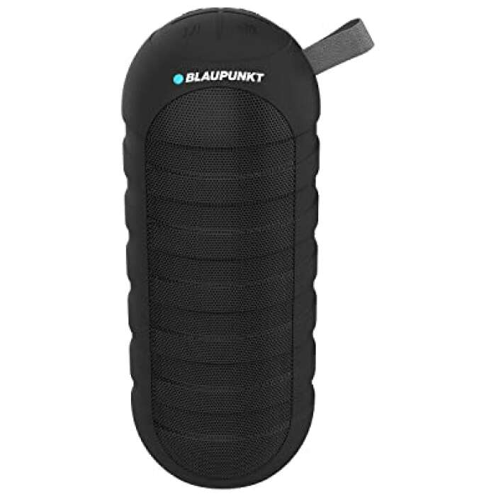 Blaupunkt BT10 Portable Wireless Bluetooth Speaker with LED Flashlight & SOS Function I 1200mAh Rechargeable Battery I Built-in Mic/TF/FM for Hiking,Camping, Bikers