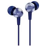 JBL C200SI, Premium in Ear Wired Earphones with Mic, JBL Signature Sound, One Button Multi-Function Remote, Angled Earbuds for Comfort fit (Blue)