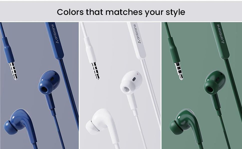 wired earphones with microphone ambrane